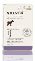 Nature by Canus, Fresh Goat&#39;s Milk Vegetable-Based Soap Bar, Lavender Oil - £10.88 GBP