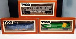 Set of 3 Vintage Tyco HO Scale Hopper Cars, Burlington, Virginian and B ... - $39.59