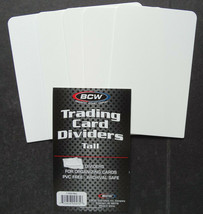 5 Loose Single BCW Trading Card Divider for Storage Boxes Tall - £2.39 GBP