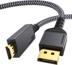 Maxonar 8K Displayport 1.4 to HDMI 2.1 Cable 6.6FT Unidirectional DP 1.4 to HDMI - £34.81 GBP