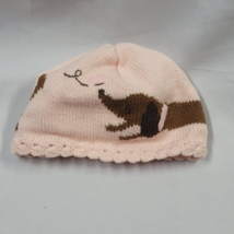 Vintage Gymboree Teenie Weenie Puppy Dog Dachshund Pink Brown Beanie Hat... - £11.66 GBP