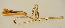 Vintage Mens Jewelry Cuff Links HICKOK Gold Tone Metal Horse Racing Crop... - $24.74