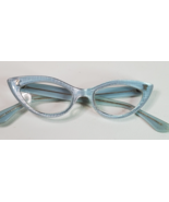 Cat Eye Glasses Rou Teen Child 1950s Blue Prescription 4.75in. Vintage - £38.91 GBP