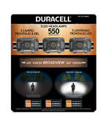 Duracell 3 Led Broadview Headlamps 550 Lumens - 3-pack Headlights 160026... - $99.99