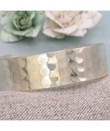 Silver Hammered Bracelet Cuff - $23.60 CAD