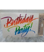 8 Vintage Hallmark Rainbow Birthday Party Invitation Cards NIP - $6.88