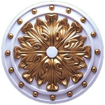 Gold Beautiful Ornate White Ceiling Rose Home Decor Victorian Medallion ... - $1,155.66 MXN