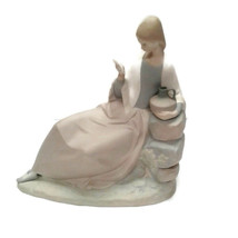 NAO by Lladro Girl with Pitcher Reading book Matte finish - £159.84 GBP