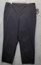 Jules &amp; Leopold Capri Pants Womens Sz 22 Black High Waisted Straight Leg Pull On - $15.79