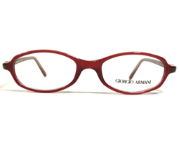 Giorgio Armani Petite Eyeglasses Frames 2010 349 Clear Red Oval Italy 47... - $83.94