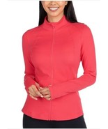 Spyder Womens Yoga Jacket Pink Coral Pockets Thumbholes Long Sleeves Str... - $61.53 CAD