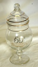 Clear Glass Candy Dish 50th Anniversary - $274.36 MXN