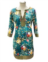 An Ren print dress in TEAL - size XS - $106.92