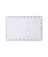 Peri Home Bath Rug Scallop Cotton White/Blue 20x30 - $402.45 MXN Peri Home Bath Rug Scallop Cotton White/Blue 20x30 - $402.45 MXN