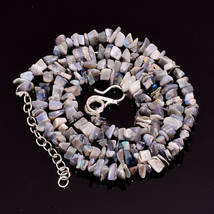 Natural Ethiopian Opal Gemstone Uncut Beads Necklace 4-7 mm 17-18.5&quot; UB-7669 - £8.69 GBP