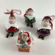 Hallmark Keepsake Christmas Tree Ornament Santa&#39;s Sweet Surprise Jolly Bells Set - £27.04 GBP