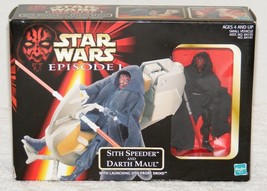 Nip 1998 Star Wars Episode 1 Sith Speeder &amp; Darth Maul With Sith Probe Droid C1 - £11.98 GBP