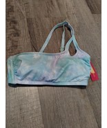 Women&#39;s One Shoulder Bathing Suit Top D/DD Xhilaration Blue Tie Dye - $10.14