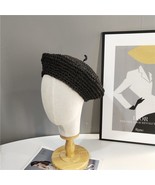 202009-2509228  ins summer   handmade paper solid  lady beret  hat men w... - £111.57 GBP