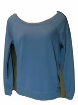 POOF EXCELLENCE  Blue Sweatshirt Bateau Neckline Sz Small Very Comfortable - £11.15 GBP