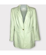 ESCADA celery green wool &amp; silk blend one button blazer suit jacket US s... - £72.33 GBP