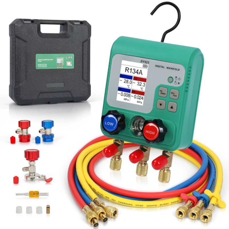  Digital Manifold Gauge Set HVAC Dual Pressure Test Digital Gauges HVAC ... - $176.01