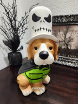 Halloween Golden Dog Puppy Ghost Costume Resin Figurine Statue Decor 11.5&quot; - £25.88 GBP