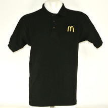 McDONALD&#39;S Hamburgers Employee Uniform Polo Shirt Black Size S Small NEW - £20.30 GBP