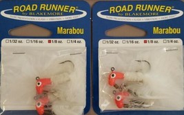 Lot of 2 Blakemore Road Runner Maribou 1/8oz Red-White 2pk - £8.94 GBP