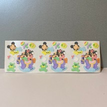 Vintage Sandylion Stickers Fuzzy Disney Babies Mickey &amp; Minnie Mouse - £11.72 GBP