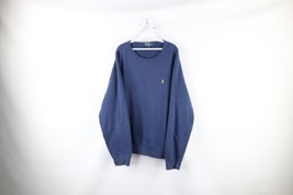 Vintage 90s Ralph Lauren Mens Size XL Faded Crewneck Sweatshirt Blue - £54.08 GBP