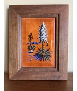 Vtg Annemarie Davidson Enamel  Art Framed Desert  Agave  Signed sierra m... - $44.55