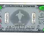 100th Kentucky Oaks Club House Ticket Churchill Downs 1974 Horse Racing  - $34.61