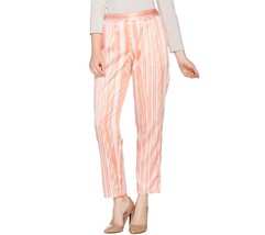 H by Halston Petite Charmeuse Linear Print Petite 8 in Soft Coral - £15.49 GBP