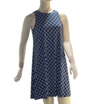 ANNE KLEIN Women&#39;s Dress Blue White Sleeveless Print Poly Stretch Size 4 - £20.52 GBP