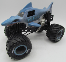 Monster Jam Megalodon 1:24 Scale MonsterTruck Blue Shark USED some paint... - $9.74