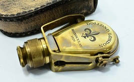 Collectible Vintage Brass Pocket Binocular Dollond London 1920 & Leather Case - £47.81 GBP