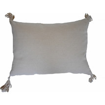 13&quot; X 18&quot; Beige And White Damask Zippered Polyester And Burlap Blend Throw Pi... - £40.77 GBP