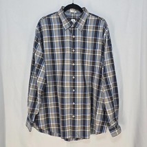 Peter Millar Shirt Men Extra Large Plaid Button Up Pocket Long Sleeve Co... - $26.17