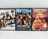 3- UFC MMA DVD UFC 117 Pride MMA Champion Chaos King of the Cage Revolut... - £10.44 GBP