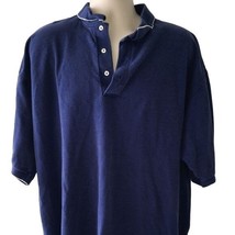 Mens Outer Banks Royal Blue Striped Combed Cotton Polo Golf Shirt 3XL XXXL - $29.99