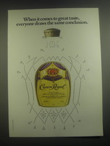 1984 Seagram&#39;s Crown Royal Whiskey Ad - When it comes to great taste - £14.74 GBP