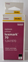 OFFICE MAX LEXMARK Replaces Inkjet Cartridge 70 Factory Sealed - £6.73 GBP