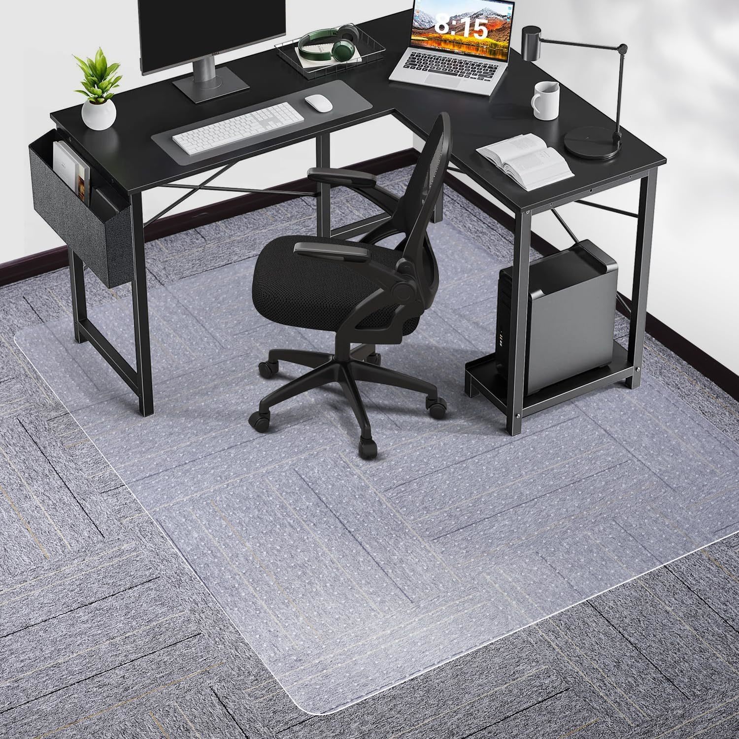 Chair Mat For Carpet, Sallous 46&quot; X 60&quot; Office Chair Mat For, Clear, Rec... - $69.93