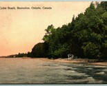 Cedar Beach Beaverton Ontario Canada J E Evans DB Postcard F10 - $14.80