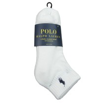 Polo Ralph Lauren Classic Sport Low Cut Socks Men&#39;s Size 6-13 White (6-P... - $24.99
