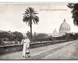 Papa Pio X Nel Vaticano Giardini Vaticano Città Vaticano Unp DB Cartolin... - £4.42 GBP