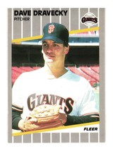 1989 Fleer #327 Dave Dravecky San Francisco Giants - £1.56 GBP