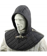 Medieval Renaissance Armor Padded Arming Cap Collar Head Neck Cotton Bla... - £38.53 GBP