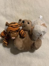 3 Stuffed Animal Toys Dog, Tiger, Teddy Bear Lightly Used Hug Fun, Steven Smith - £7.79 GBP